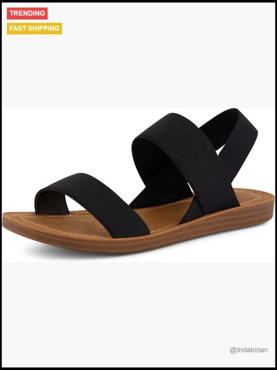 Shoes - Memory Foam Stretch Sandals Slip-On Slides for Women